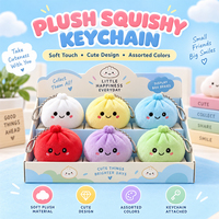 Porte-clés en peluche personnalisés, jouets anti-stress en peluche et breloques de sac, parfaits pour les sacs à dos d'étudiants, vente en gros en usine