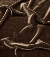 Tissu en velours tissé biologique de soie de mûrier et viscose Jura&Vichy S65111 en promotion pour robes, literie et vêtements de nuit pour femmes