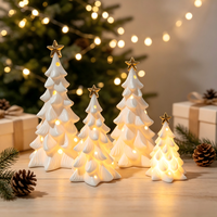 Beliebte Porzellan-Weihnachtsbäume Weiße Dekorationen für Zuhause LED-Beleuchtung Winter-Feiertagsgeschenke Innendekoration