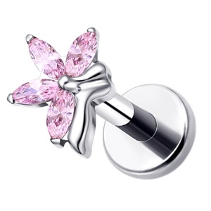 Piercing Histoires ASTM F136 Titane Rose Marquise CZs Fileté Labret Nez Corps Piercing Bijoux - Product Image 1
