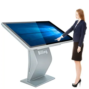 43 55 Inch Indoor Floor Stand LCD Touch Screen Kiosk Display Advertising Playing Equipment Digital Signage Totem