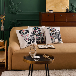 <span class=keywords><strong>Housse</strong></span> <span class=keywords><strong>de</strong></span> coussin carrée à imprimé numérique moderne, thème Jour des Morts, pour canapé, salon, décoration maison et hôtel - Product Image 3