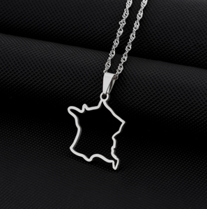 Nuevo Diseño, Collar de Acero Inoxidable Dorado Estilo Francés para Hombre y Mujer, Collar de Pareja de Estilo Étnico, Accesorios Transfronterizos - Product Image 2