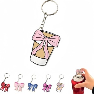 Portable Bottle Opener Keychain Kitchen <b>Bow</b> Keychain Bottle Opener Beautiful And Practical Bottle Opener Keychain Holiday <b>Gift</b> - Product Image 1