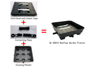 Plateau de toiture vert modulaire pour l'aménagement de toitures vertes et les projets paysagers afin d'améliorer la qualité de l'air - Product Image 3