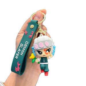 Porte-clés en plastique Demon Slayer (Kimetsu no Yaiba) transfrontalier, figurine You Beans, pendentif pour sac à dos, mignon Charcoal Lang, petits cadeaux - Product Image 6