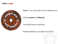 Haltérophilie 45lbs Gym Caoutchouc Coloré Poids Personnalisé Lbs lb Couleur Plaques de Pare-chocs en Livres