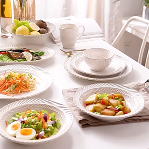 Vintage Kiln Ceramic Tableware Dinner Plates Home Hotel Porcelain <strong>Dinnware</strong> - Product Image 5