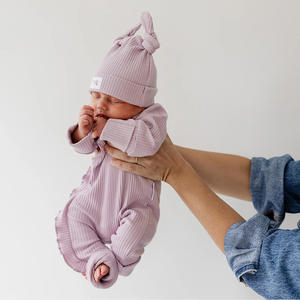 Tutina con Piedini per Neonati e Bambini, 100% <span class=keywords><strong>Cotone</strong></span> Lavorato a Maglia, <span class=keywords><strong>Pigiama</strong></span> con Zip, Ecologico, Morbido, Casual, Manica Lunga per Neonati e Lattanti - Product Image 4