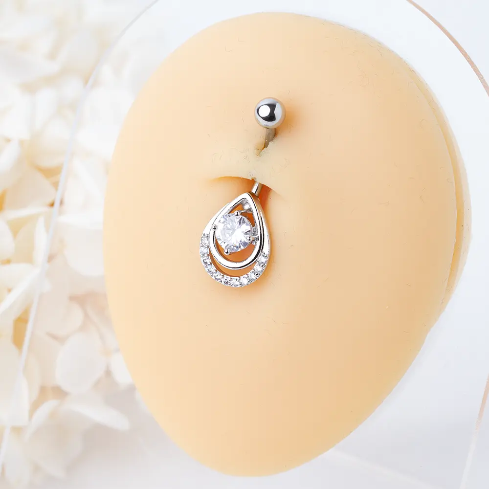 Chất lượng cao Water Drop Shipping phẫu thuật Belly piercing đồ trang sức rốn Nhẫn