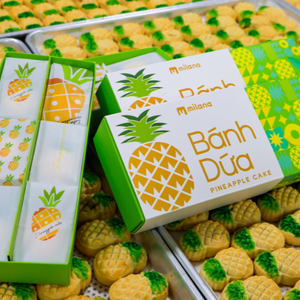 เค้กสับปะรดหวานรสผลไม้ วาเน่ บัตเตอร์ ฮาลาล ขายส่ง 6 ชิ้นในกล่อง 200 กรัม คุกกี้บิสกิตพร้อมรับประทาน แอน ไทย มินห์ - Product Image 1