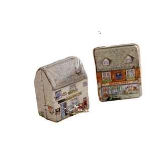 house shaped candy tin box,gift packaging tin box,irregular shaped tin box