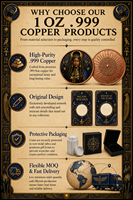 Pièce de collection en cuivre fin .999 de 1 oz, représentant la déesse égyptienne, portrait personnalisé de la reine Anubis, médaille commémorative, vente en gros