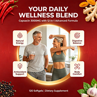 Offre Spéciale US/UE : Gélules de Poivre de Cayenne 3000mg, Formule 12-en-1 avec Curcuma & Vitamines D3, K2, E – Soutien Énergétique et Métabolique