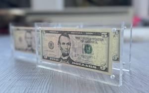 Acrylic duy nhất chúng tôi Lưu ý Ngân hàng khung nhựa tiền chủ hiển thị tiền tệ đô la hóa đơn slab trường hợp - Product Image 6