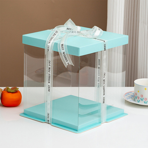 Tùy chỉnh có thể tái chế vật nuôi trong suốt hộp bánh nhẹ kín cho nhà & bên bánh lưu trữ và phục vụ - Product Image 3