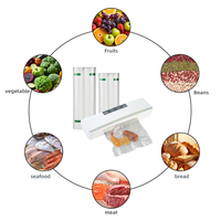 Sacs de scellage sous vide en rouleau, compatibles avec tous les scelleurs sous vide, sans BPA, gaufrés, compatibles avec les micro-ondes, lavables au lave-vaisselle, personnalisés