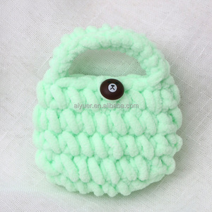 Mini bolsas de almacenamiento de llaves de ganchillo hechas a mano, bonitas monederos de cumpleaños Art <span class=keywords><strong>Deco</strong></span>, estuches para auriculares para hombres, bolso de mano hecho con leche - Product Image 1