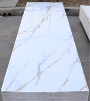 Revêtement PVC effet marbre brillant de luxe, imperméable, sans formaldéhyde, écologique, ignifuge et anti-insectes, avec revêtement UV