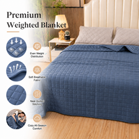 Couverture lestée en bambou matelassée pour tout-petits, petite taille, sûre et respirante pour lit bébé, poussette, avion, couleur et bordure personnalisées