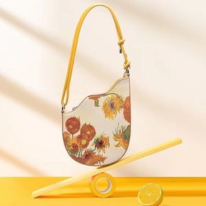 Bolso de mano de cuero estilo vintage para <span class=keywords><strong>mujer</strong></span>, cartera pequeña tipo bandolera para hombro - Product Image 2