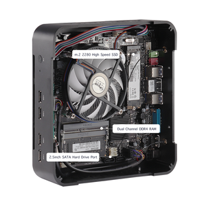 หน่วยประมวลผล <span class=keywords><strong>AMD</strong></span> ที่มีประสิทธิภาพ R7คอมพิวเตอร์ขนาดเล็ก5700U 7730U 8 USB dual Ethernet 4K HD-MI Win11ลินุกซ์คอมแพคสำหรับสำนักงานและบ้าน - Product Image 6