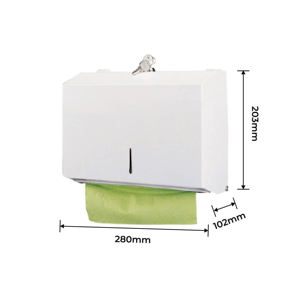 Porte-papier toilette mural en acier écologique FANDA avec revêtement en poudre blanche - Design moderne, garantie 1 an, utilisation au bureau - Product Image 6