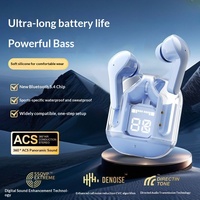 Auriculares Bluetooth Transparentes con Sonido de Alta Fidelidad, Batería de Ultra Larga Duración, Cómodos para Usar Todo el Día, Sonido Estéreo 3D