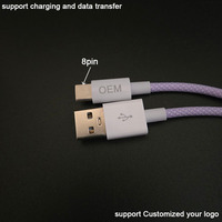 Cables USB-A a 8 Pines de 1.5m Resistentes a Tirones, Duraderos, con Trenzado de Alta Densidad, para Viajes de Negocios