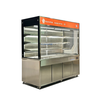 Réfrigérateur de présentation pour boissons KLEADONE, pour restaurants commerciaux, refroidissement par air, acier inoxydable, dalles de marbre, énergie 5 étoiles