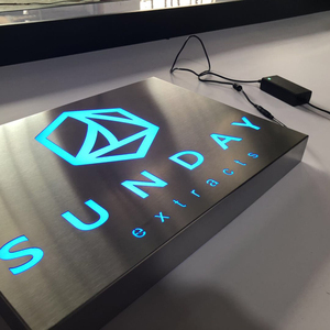 Hình chữ nhật thép không gỉ quảng cáo ánh sáng Hộp Tùy chỉnh Led chữ kênh biểu tượng signage lightbox dấu hiệu - Product Image 4