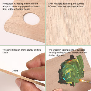 Fournitures d'art <span class=keywords><strong>Palette</strong></span> carrée en bois <span class=keywords><strong>Dessin</strong></span> d'art <span class=keywords><strong>Palette</strong></span> <span class=keywords><strong>de</strong></span> <span class=keywords><strong>peinture</strong></span> Plateau <span class=keywords><strong>Palette</strong></span> <span class=keywords><strong>de</strong></span> couleurs d'étudiant pour aquarelle à l'huile - Product Image 3