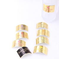 Autocollants en aluminium de forme personnalisée avec logo, résistants à l'huile, recyclables, imperméables et adhésifs pour l'emballage cosmétique