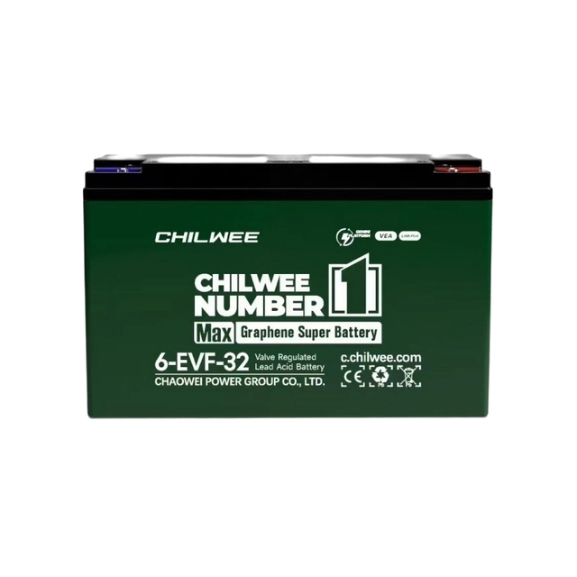 Ready Stock Chilwee 6-EVF-32 12V 32Ah Deep Cycle Gel Lead Acid Battery for Electric Scooters Golf Carts UPS Power Tools Bikes CE