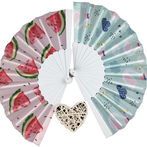 Handmade Plastic Folding Hand Fan with Custom Pattern for Craft Enthusiasts