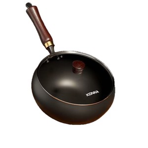 Konka Large Bellied Iron Wok Thickened Non Stick Rust Proof Uncoated Gas Stove Use Household Cooking - Product Image 5