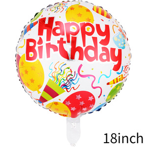 Ballon rond en aluminium <span class=keywords><strong>de</strong></span> 18 pouces, Joyeux Anniversaire, décoration <span class=keywords><strong>de</strong></span> fête, aménagement <span class=keywords><strong>de</strong></span> fête pour des décorations d'événements élégantes - Product Image 5