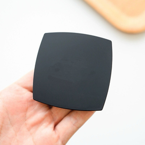 D counter gift: <b>Square</b> makeup small <b>mirror</b> for touch-ups, black frosted, portable large double-sided <b>mirror</b> - Product Image 6