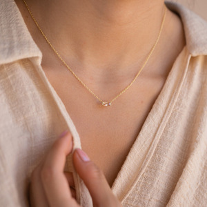 Collar de <span class=keywords><strong>Plata</strong></span> de Ley 925 con Colgante de Piedra de Nacimiento de los 12 Signos del Zodíaco, Venta al por Mayor de Fábrica, para Mujer, Uso Diario, Regalo para Fiestas - Product Image 3