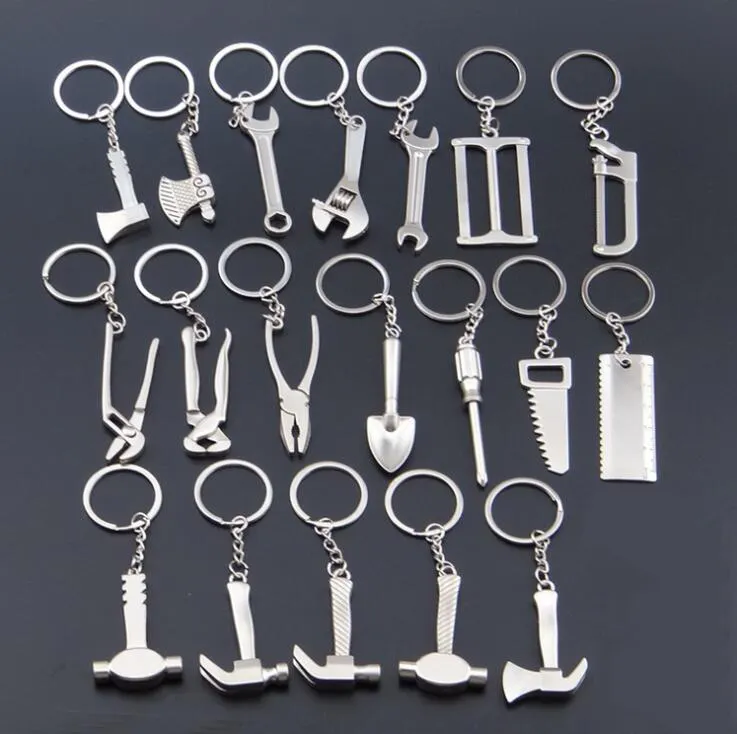 Gantungan Kunci palu, gantungan kunci logam 3D, gantungan kunci alat kreatif pribadi pria