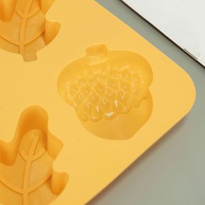 Silicone Cake Mold 6 Cavity Chestnut Leaf Shape Baking Molds For DIY Home Use Lemon Yellow - Product Image 4