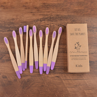 Nouvelles mini-brosses à dents en bambou bio, couleurs assorties, poils en fibres douces, manche biodégradable, brosses à dents écologiques