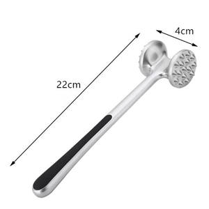 Martillo ablandador de carne de acero inoxidable de doble cara para cocina al por mayor, herramienta para carne de res, aves de corral - Product Image 2