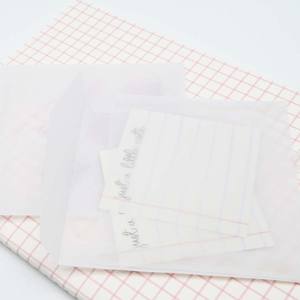 Tarjetas de invitación de papel glassine personalizadas al por mayor, sobre de papel pergamino vitela translúcido - Product Image 1