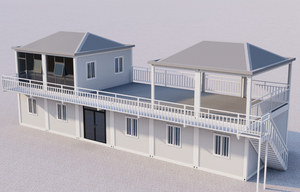 Contenedor de ensamblaje prefabricado de dos pisos residencial de 40 pies personalizado de fábrica dúplex de 2 pisos con balcón de acero carga <span class=keywords><strong>mar</strong></span>ítima - Product Image 4