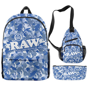 Fabricants chinois d'accessoires pour fumeurs, <span class=keywords><strong>sac</strong></span> à <span class=keywords><strong>dos</strong></span> imperméable noir à sublimation Cookie Backwoods RAW, ensemble de 3 pièces - Product Image 1