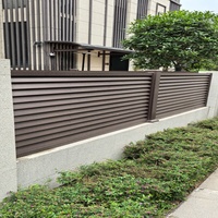 Clôture en aluminium de style moderne, traitée thermiquement, écologique et durable pour usage résidentiel et commercial