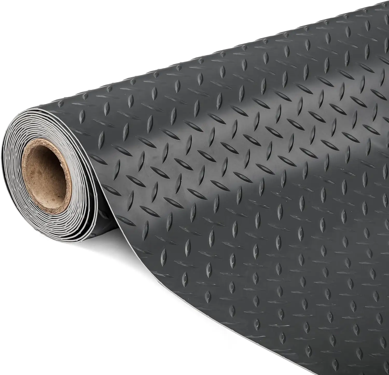 Garagenbodenmatte, Diamantplatte Blech-PVC-Rolle für Parkschutz unter Autos, Wohnmobil-Bodenbelag, wasserabweisender/Schmutzfester Bodenläufer