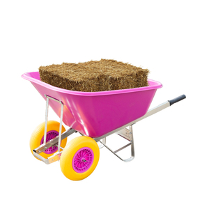 Carretilla Agrícola de 200L con Ruedas Dobles Resistentes a Pinchazos para Jardín - Product Image 1