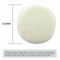 Disque de polissage en laine de 150 mm LF-PREM.STF-D150/1 à fixation auto-agrippante pour polisseuse Festool, correction de surface de peinture automobile